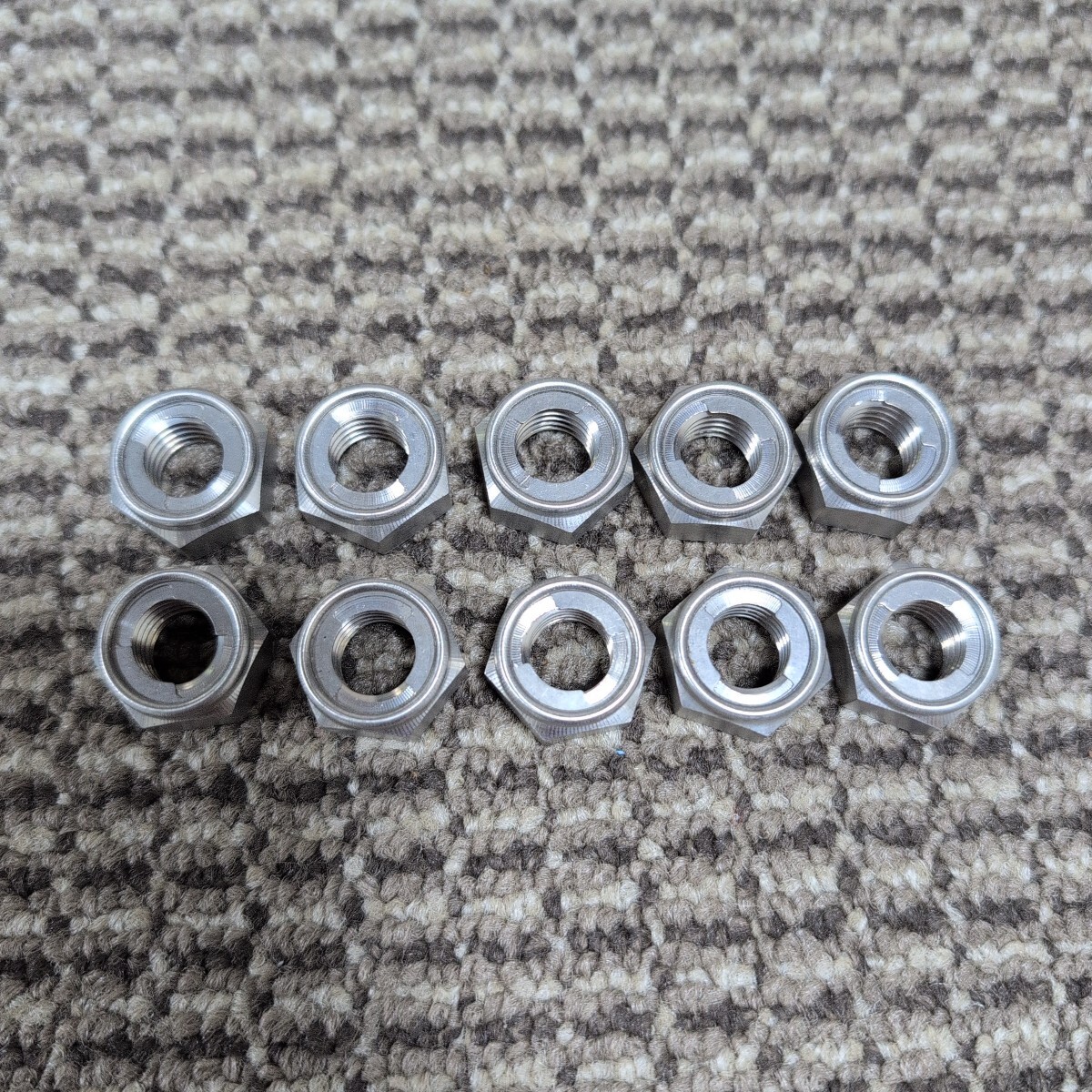 ジャンク品/長期保管/メーカー不明/Uナット/ステンレス/M12/ゆるみ止めナット/ロックナット/六角対辺19mm/H10.5mm/10個セット拍卖