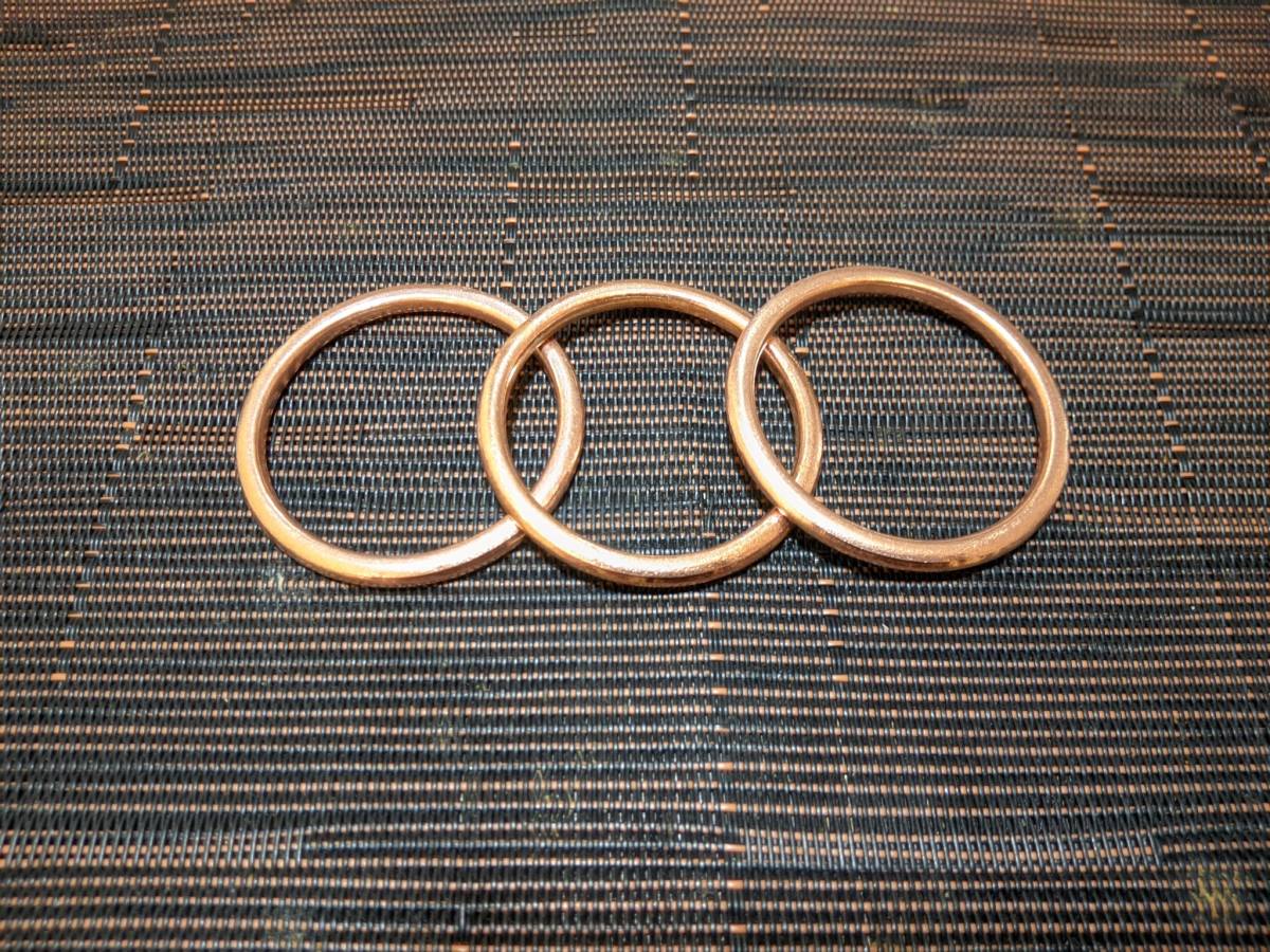 【日本製】750SS/500SS/KH400用 エキゾーストガスケット SS750/SS500/H1/H2マッハ マフラーガスケット拍卖