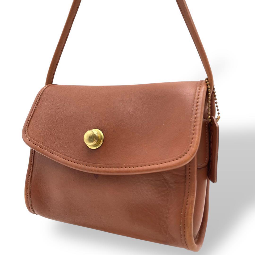 美品 COACH ショルダーバッグ レザー ブラウン 肩掛け オールドコーチ拍卖