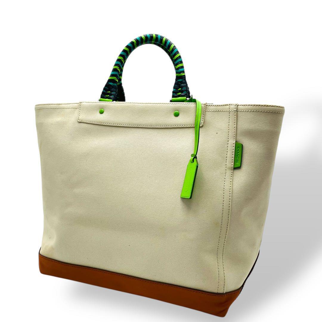 美品 COACH トートバッグ キャンバス アイボリー ブリーカー ビーチ拍卖