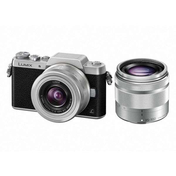 中古 1年保証 美品 Panasonic LUMIX DMC-GF7 ダブルズームレンズキット シルバー拍卖