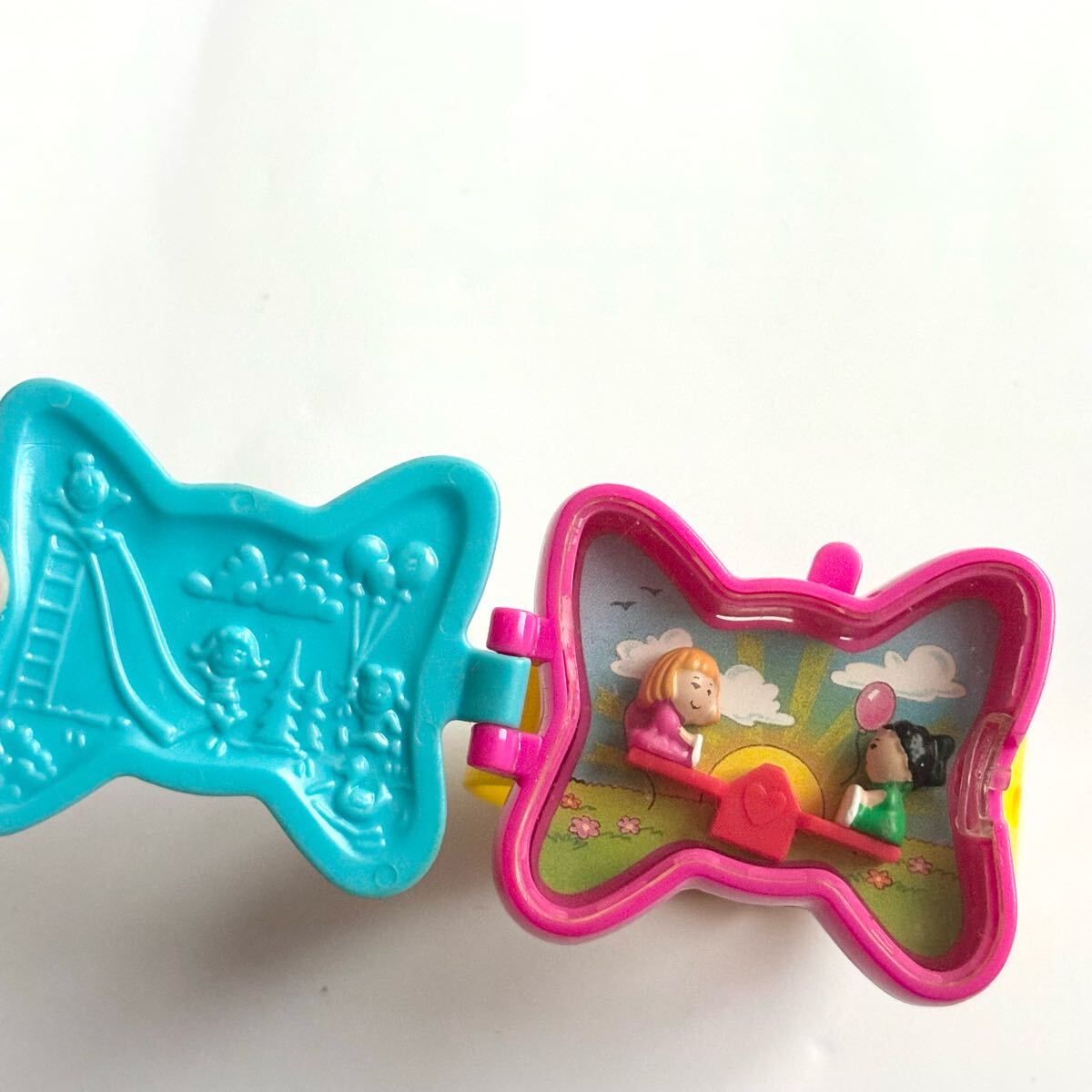 美品 PollyPocket ポーリーポケット リボン腕輪 シーソー ハッピーセット ミールトイ マクドナルド ミニチュア 平成レトロ 当時物 拍卖