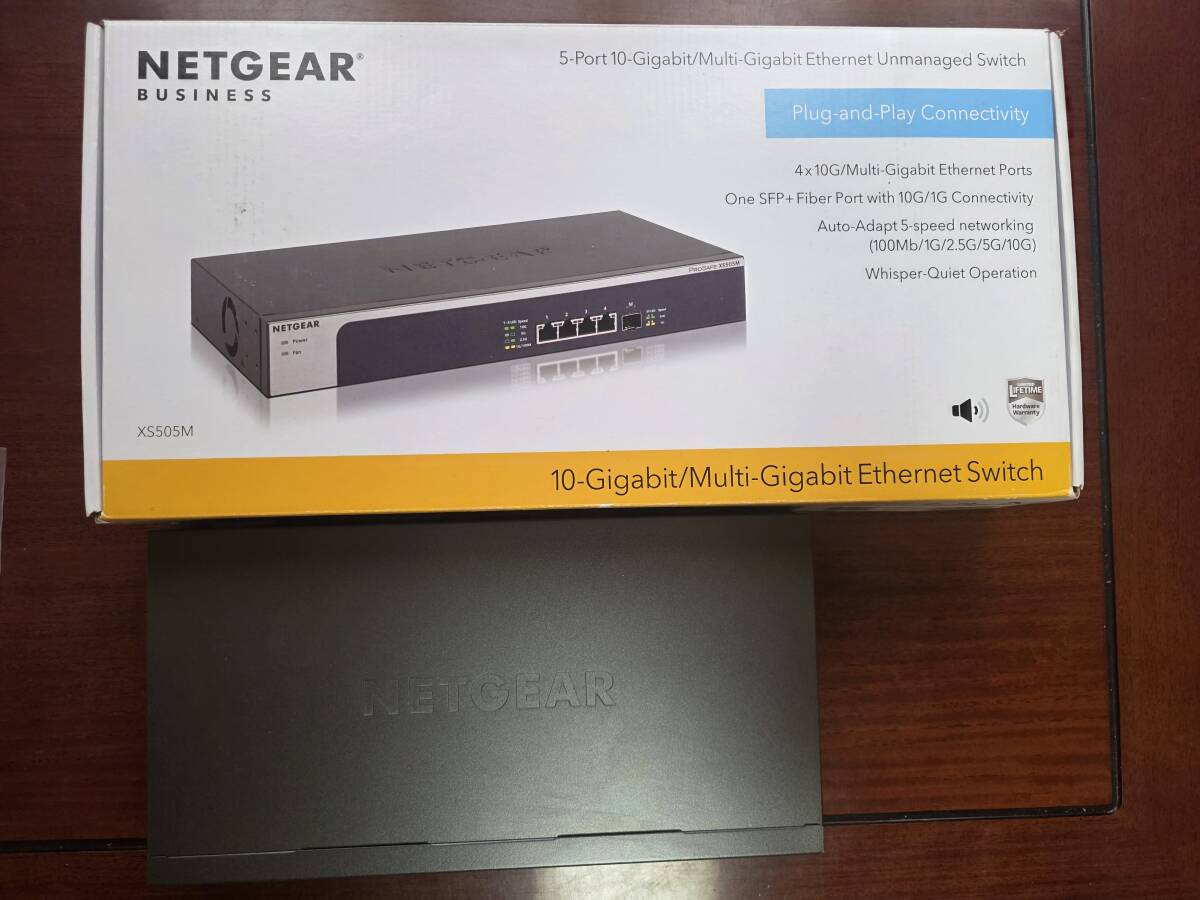 NETGEAR 10G 4ポート マルチギガ対応 アンマネージスイッチ スイッチングハブ XS505M-100AJS拍卖