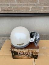 CROSS 半キャップ (ゴーグル付) CR-660 ヘルメット 原付 125㏄まで 立花 ★パールホワイト★アメリカン マグナ50、ズーマーetc拍卖