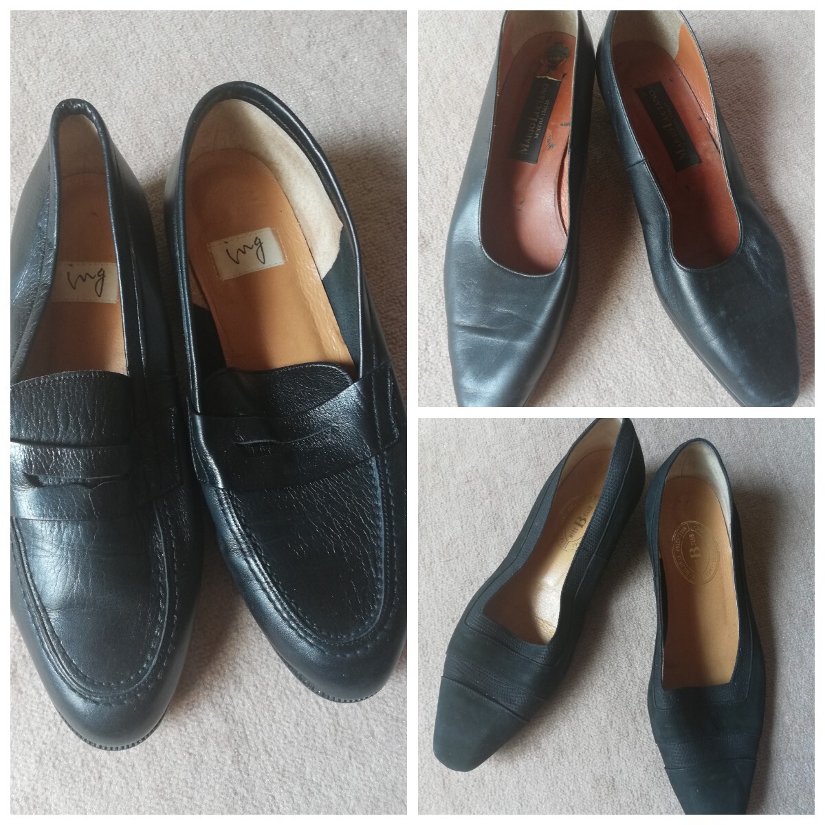 【 24cm 】 レディース パンプス 靴 / 3足セット / ブラック拍卖