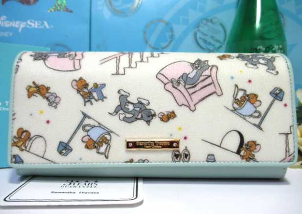 送料無料 サマンサタバサ 限定 トムとジェリー 総柄 かぶせ 長財布 新品 証明書付 ギフト包装無料 トムジェリ ユニセックス 開運 金運up拍卖