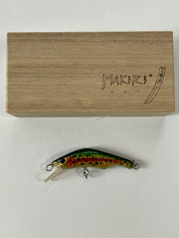 ホンナミ マキリ 44mm 4g S(シンキングモデル)「レインボー」ゴールドベース ハンドメイドミノー 未使用品拍卖