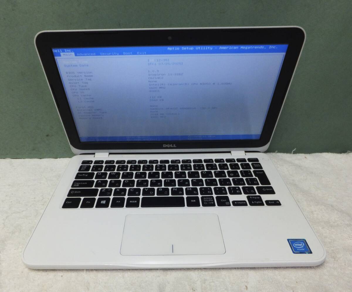 DELL P24T Celeron(R) CPU N3050 1.60GHz 2GB SSD32GB ノートパソコン 中古拍卖