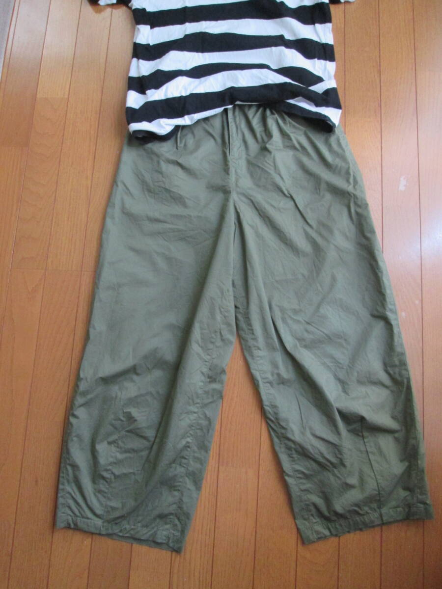 plaisir du sabbatum サバタム ワイドパンツ カーキ☆ワイド感かわいくウエストうしろゴムでつかえます♪拍卖