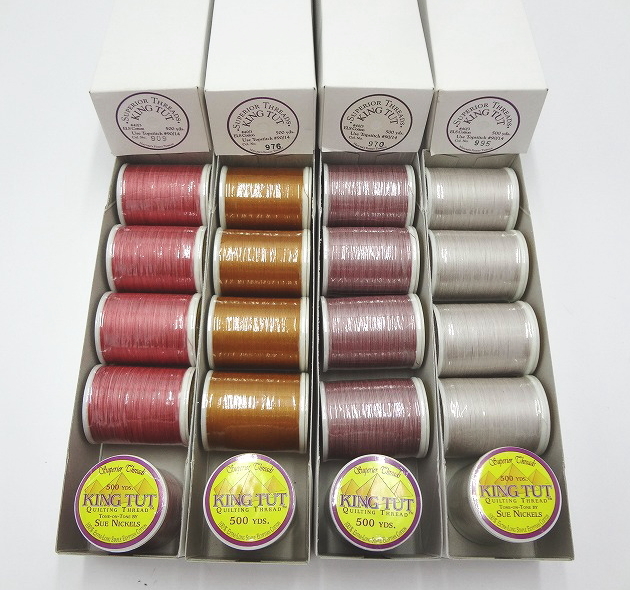 Kセか2849 Superior Threads■King TUT■コットン キルティング糸 500ヤード■エジプト長裁維綿■天然素材 裁縫 刺繍 手芸 材料 20点セット拍卖