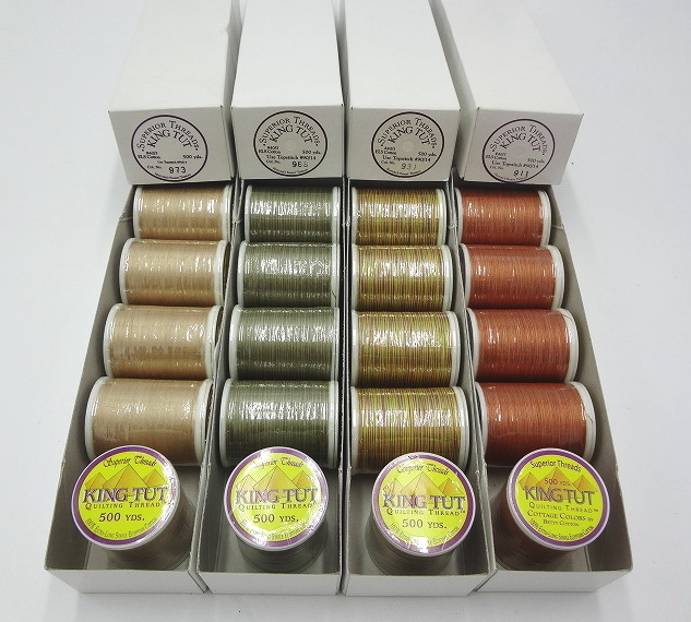 Kセか2827 Superior Threads■King TUT■コットン キルティング糸 500ヤード■エジプト長裁維綿■天然素材 裁縫 刺繍 手芸 材料 20点セット拍卖