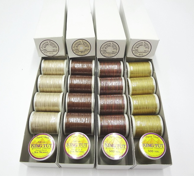 Kセか2852 Superior Threads■King TUT■コットン キルティング糸 500ヤード■エジプト長裁維綿■天然素材 裁縫 刺繍 手芸 材料 20点セット拍卖