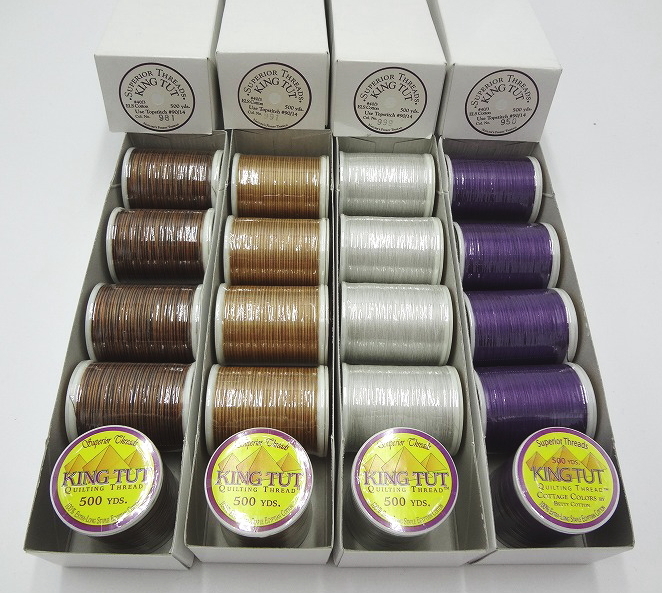 Kセか2841 Superior Threads■King TUT■コットン キルティング糸 500ヤード■エジプト長裁維綿■天然素材 裁縫 刺繍 手芸 材料 20点セット拍卖