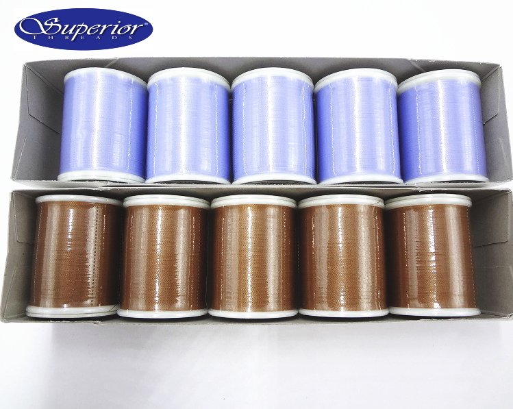 Kセか2916 ポリエステル糸■Superior Threads■ボトムライン■1420ヤード■#618 #632■2層■裁縫 刺繍 手芸 材料 10点セット拍卖