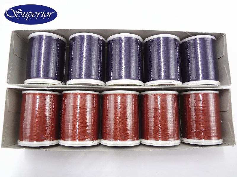 Kセか2918 ポリエステル糸■Superior Threads■ボトムライン■1420ヤード■#631 #616■2層■裁縫 刺繍 手芸 材料 10点セット拍卖