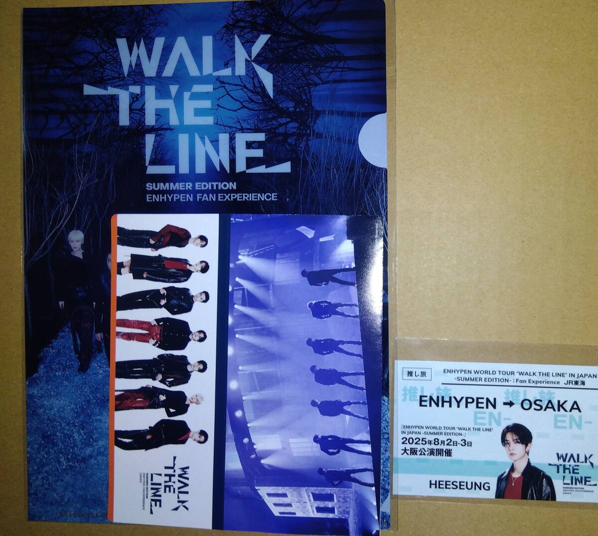 ENHYPEN WORLD TOUR ‘WALK THE LINE’ IN JAPAN JR東海 推し旅 エンハイプン きっぷ風カード HEESEUNG ヒスン 乗車券袋 A5クリアファイル拍卖