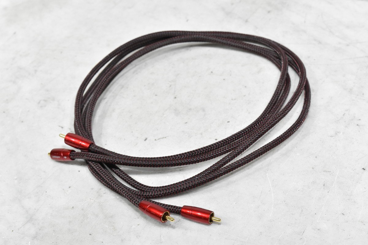 【C】audioquest Red Rivert RCAケーブルペア オーディオクエスト 約1.5m 3096000拍卖