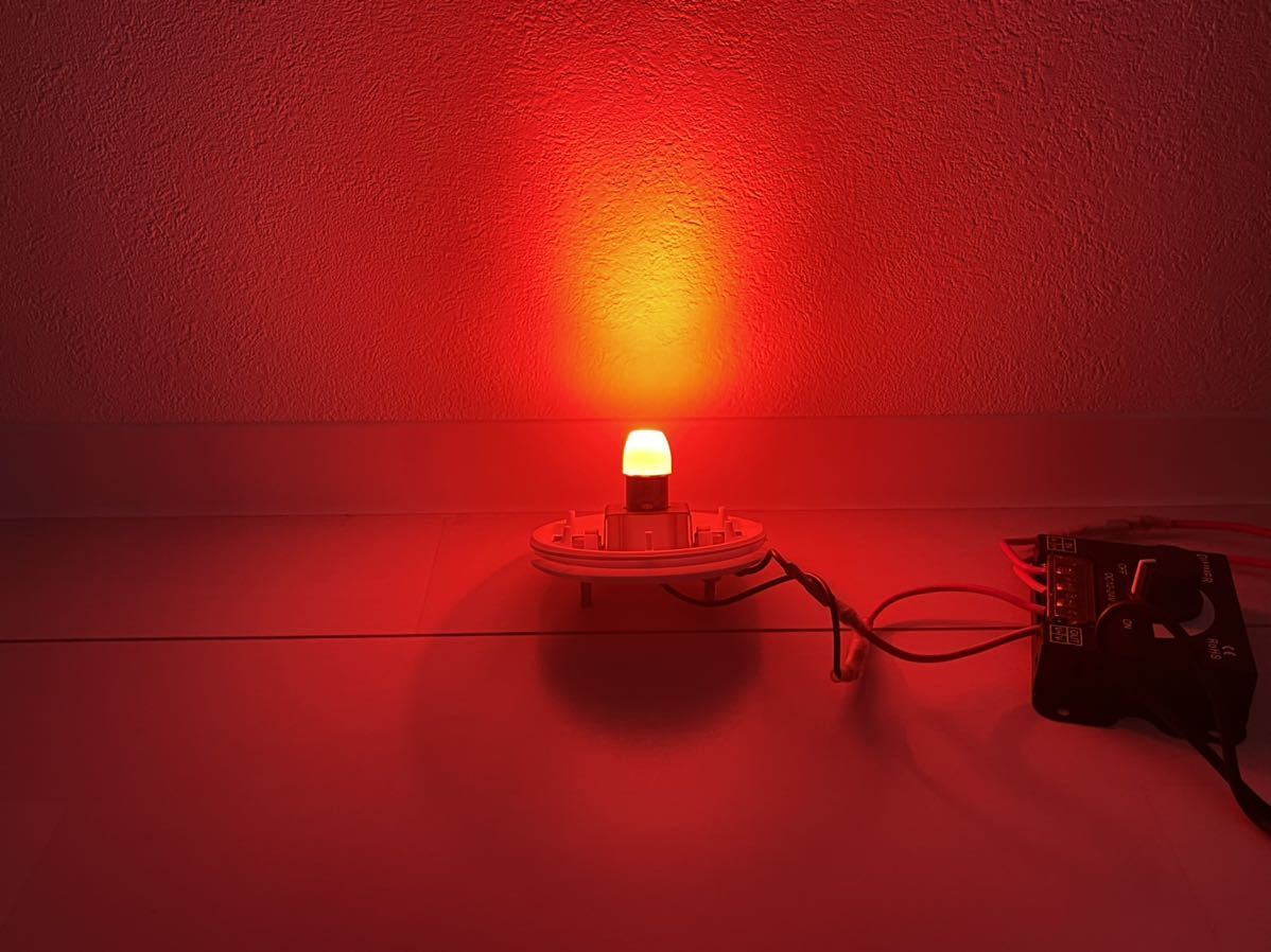 24V 高寿命 バスマーカー ナマズマーカー シャーシマーカーホイールマーカー 用 赤Ba15s S25 LED球 2個セット拍卖