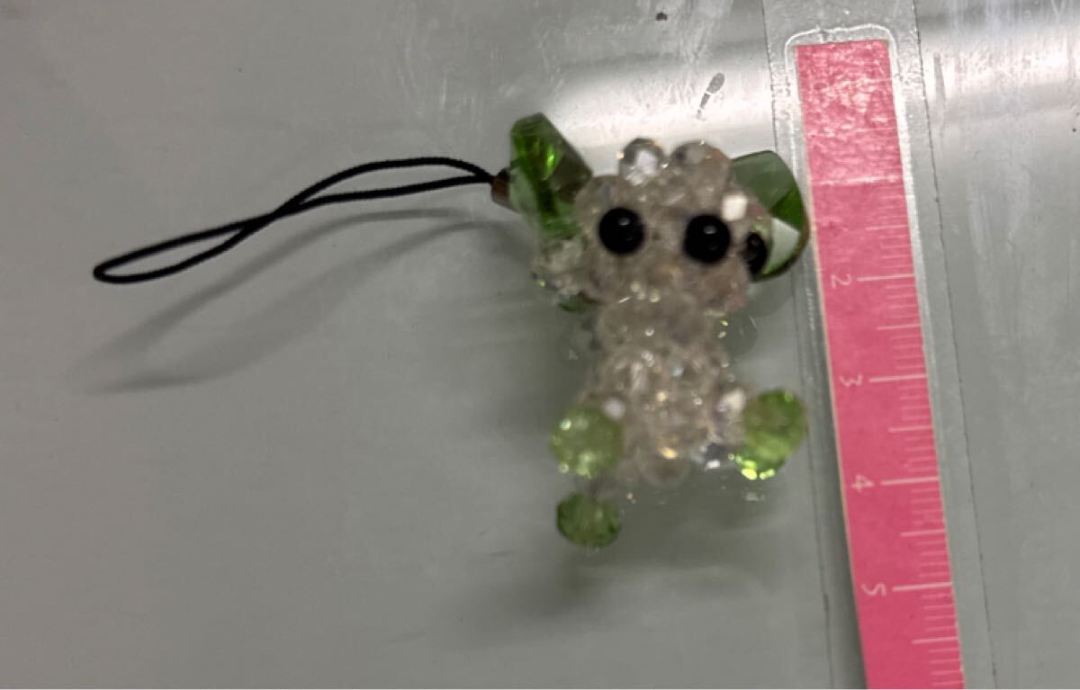 クリスタルチワワ ストラップ キーホルダー マスコット ビーズ拍卖