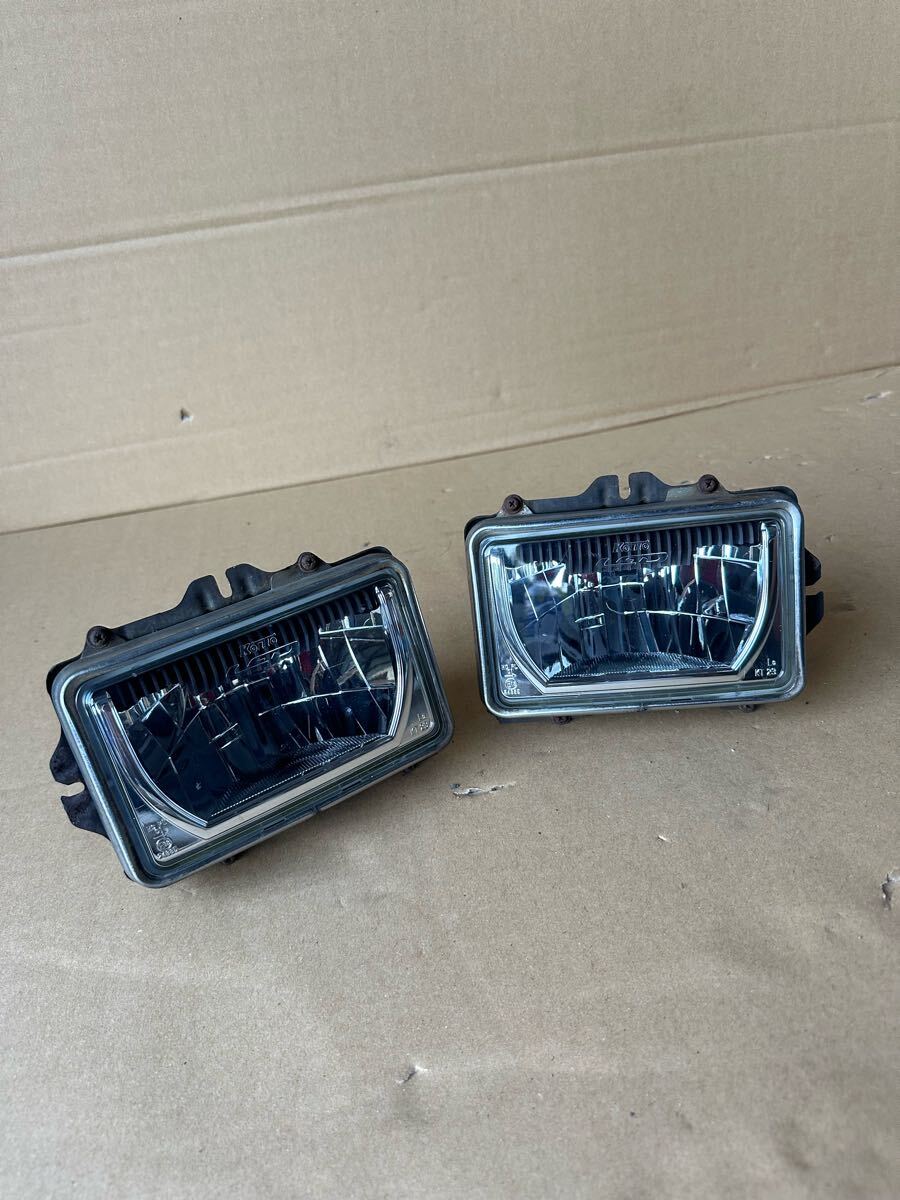A2001 中古美品 大型 トラック バス サロンバス 小糸 KOITO LED ヘッドライト ヘッドランプ 24V 角型 角目 24385 KOITO セット 動作済み 拍卖