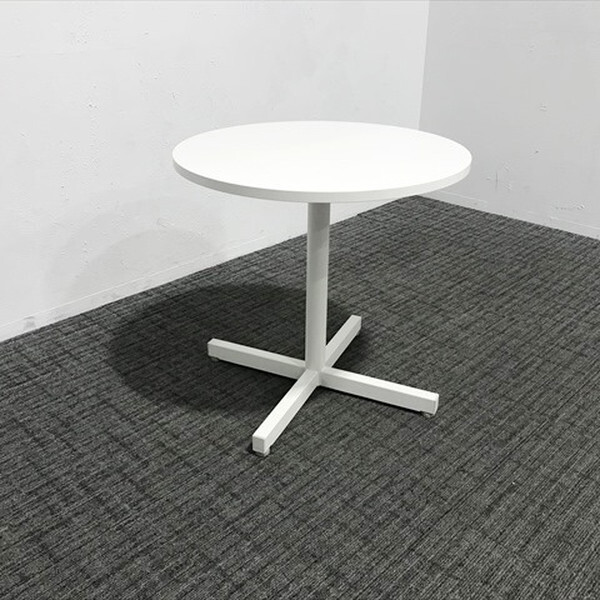 丸テーブル ノティオ 内田洋行 ウチダ ホワイト 中古 □ TR-874352B拍卖