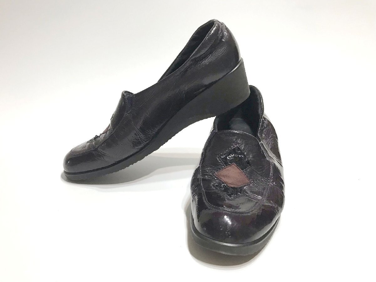 ■【YS-1】 銀座ヨシノヤ GINZA yoshinoya ■ パンプス 24cm ヒール高3.5cm ■ パープル 紫色系 【同梱可能商品】■D拍卖