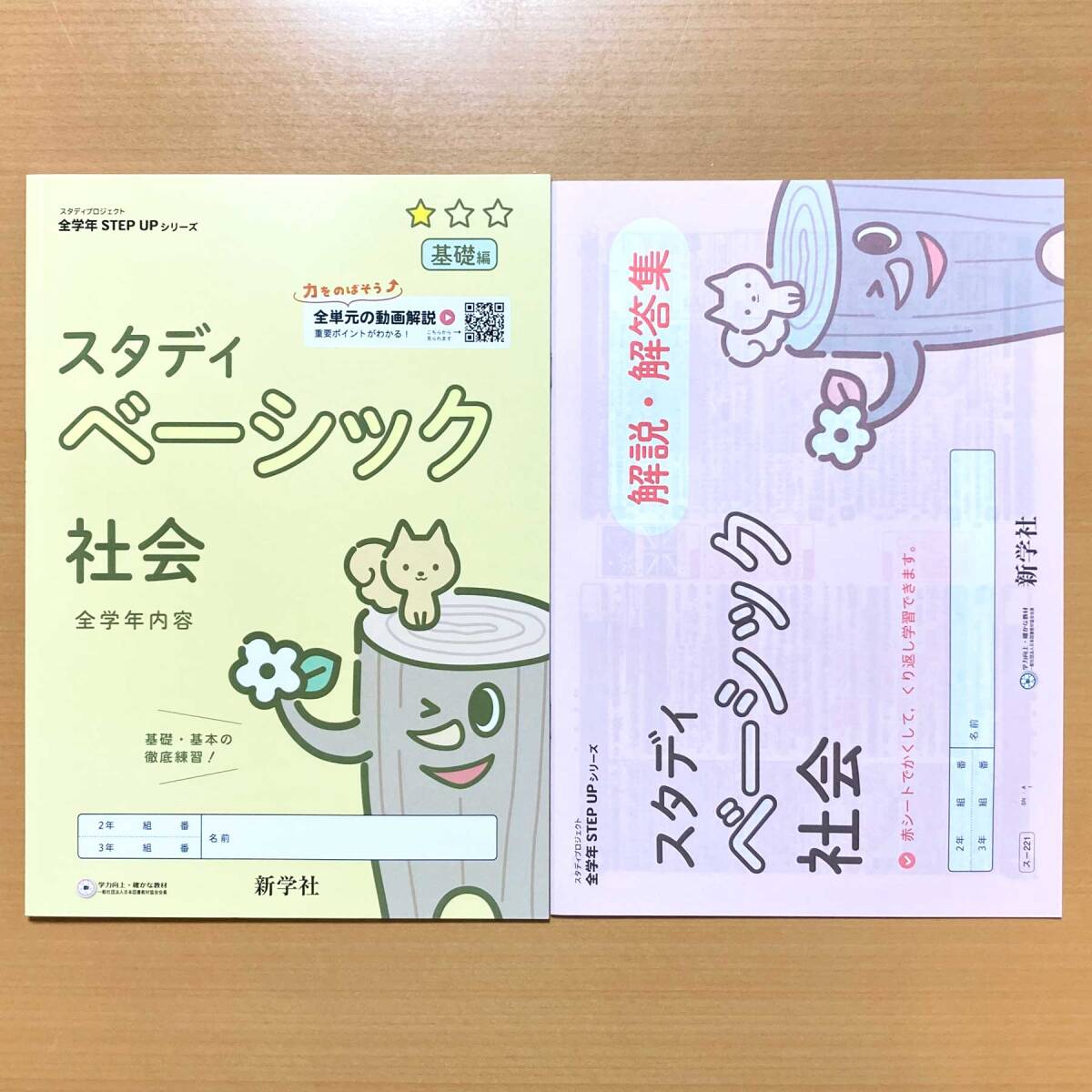 2025年度版「スタディ ベーシック 社会 プロジェクト【生徒用】スタプロ」新学社 STEP UPシリーズ 答え 解答 基礎編 令和7年度版拍卖