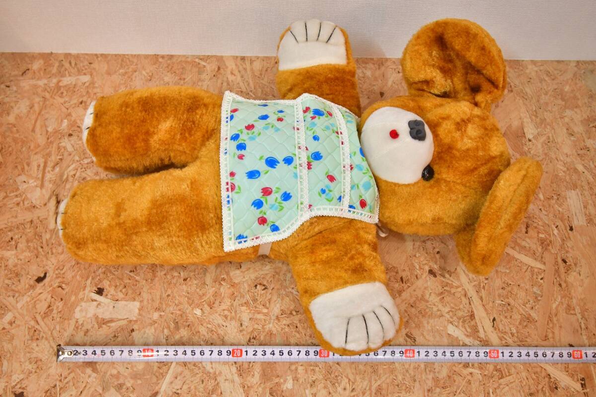 昭和 レトロ ビンテージ かわいい くま クマ ベア エプロン 大きい 大きな ぬいぐるみ 未使用 デッドストック拍卖