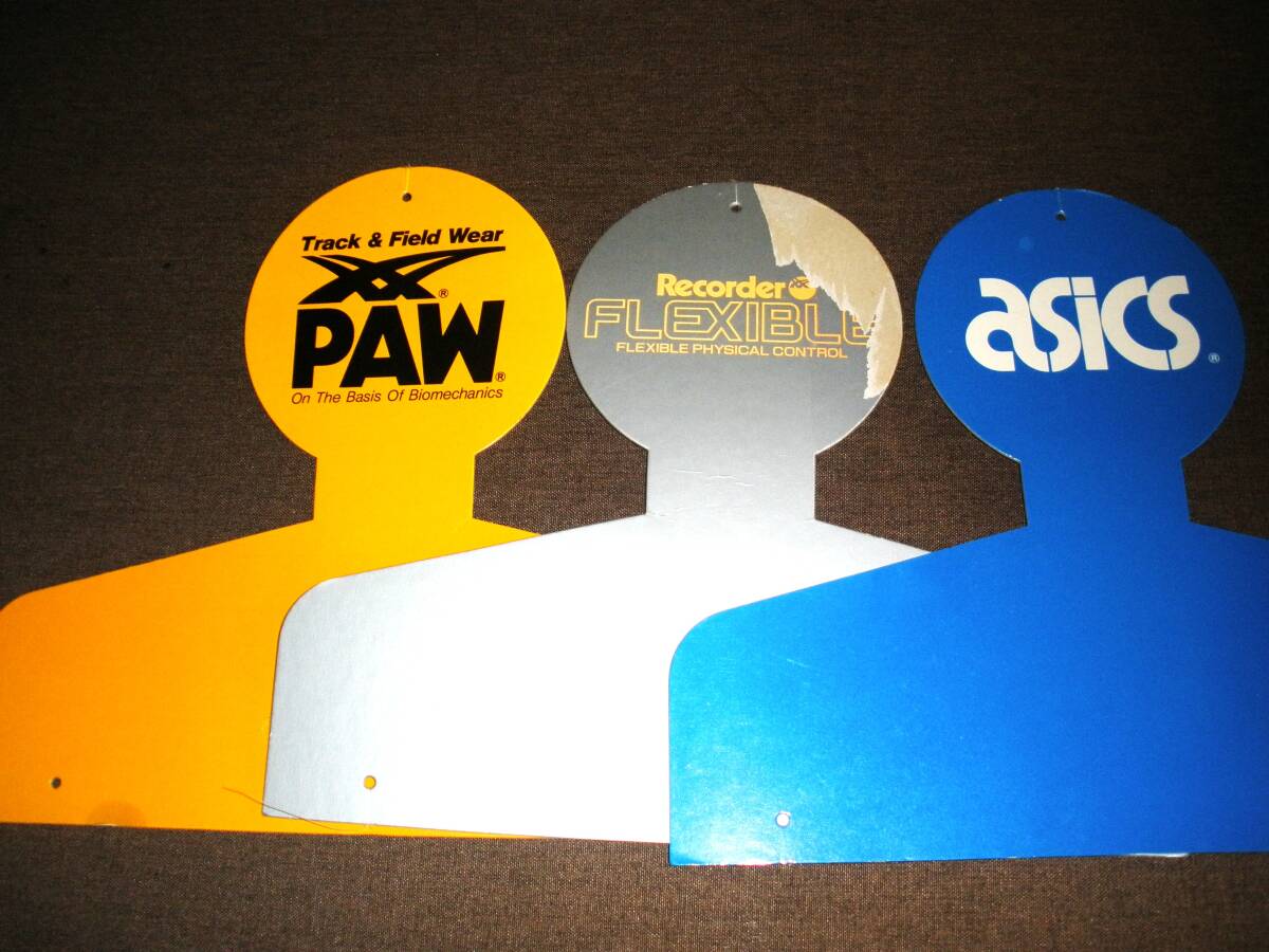 3枚セット アシックス 店舗販促用 紙製ハンガー POP 非売品拍卖