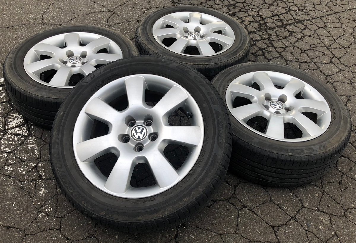 □ キレイ Volkswagen フォルクスワーゲン ニュービートル 純正ホイール 16インチホイール 5-100 6.5J OFFSE42 BS 205/55R16 札幌 T-2273★拍卖