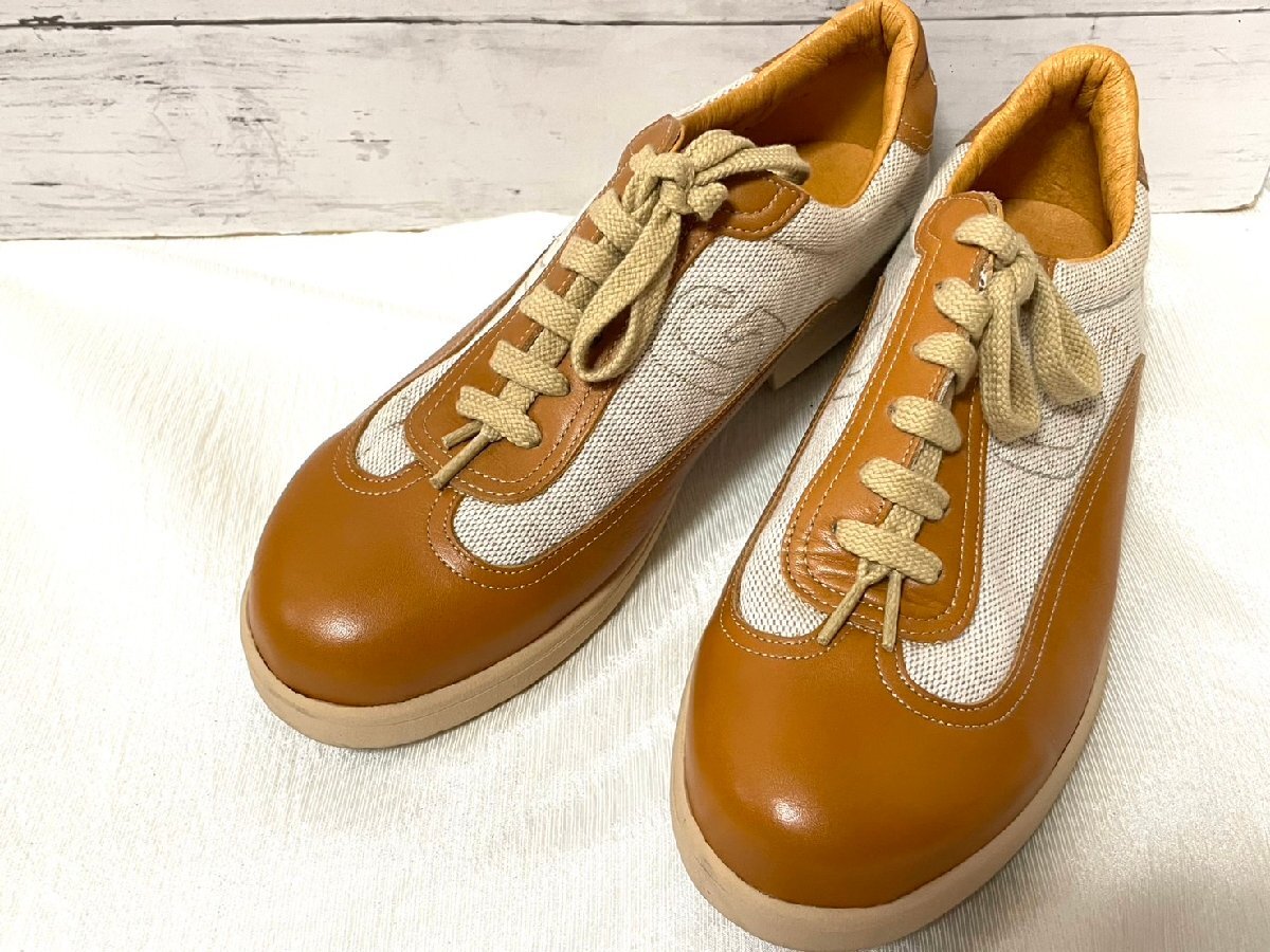 ■ GREEN CLUBS グリーンクラブ ロゴデザイン レザー スニーカー シューズ 25cm★拍卖