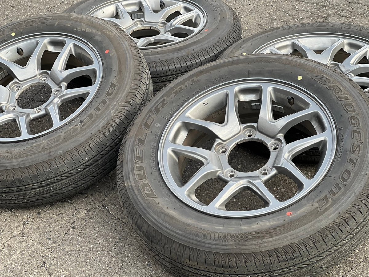 □ スズキ JB64 ジムニー 純正 16インチホイール バリ山! BS DUELER ブリヂストン デユーラー H/L 175/80R16 23年 4本セット 札幌 丘 T-225拍卖