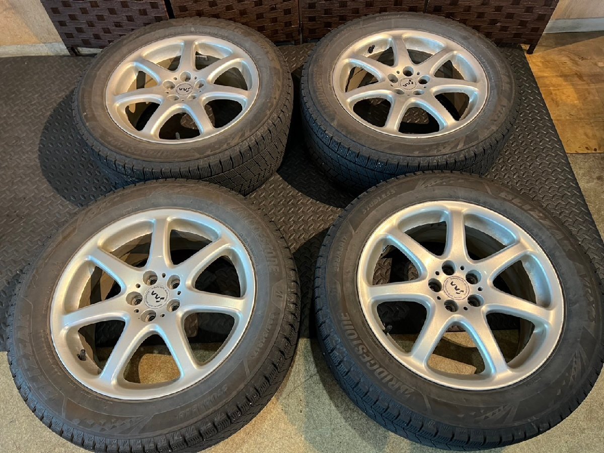 □ スバルオートアクセサリー アルミ 17x7J 5穴100㎜ ET+48 VRX3 225/55R17 2022年 スタッドレス 4本セット T-2264 札幌発 ★拍卖