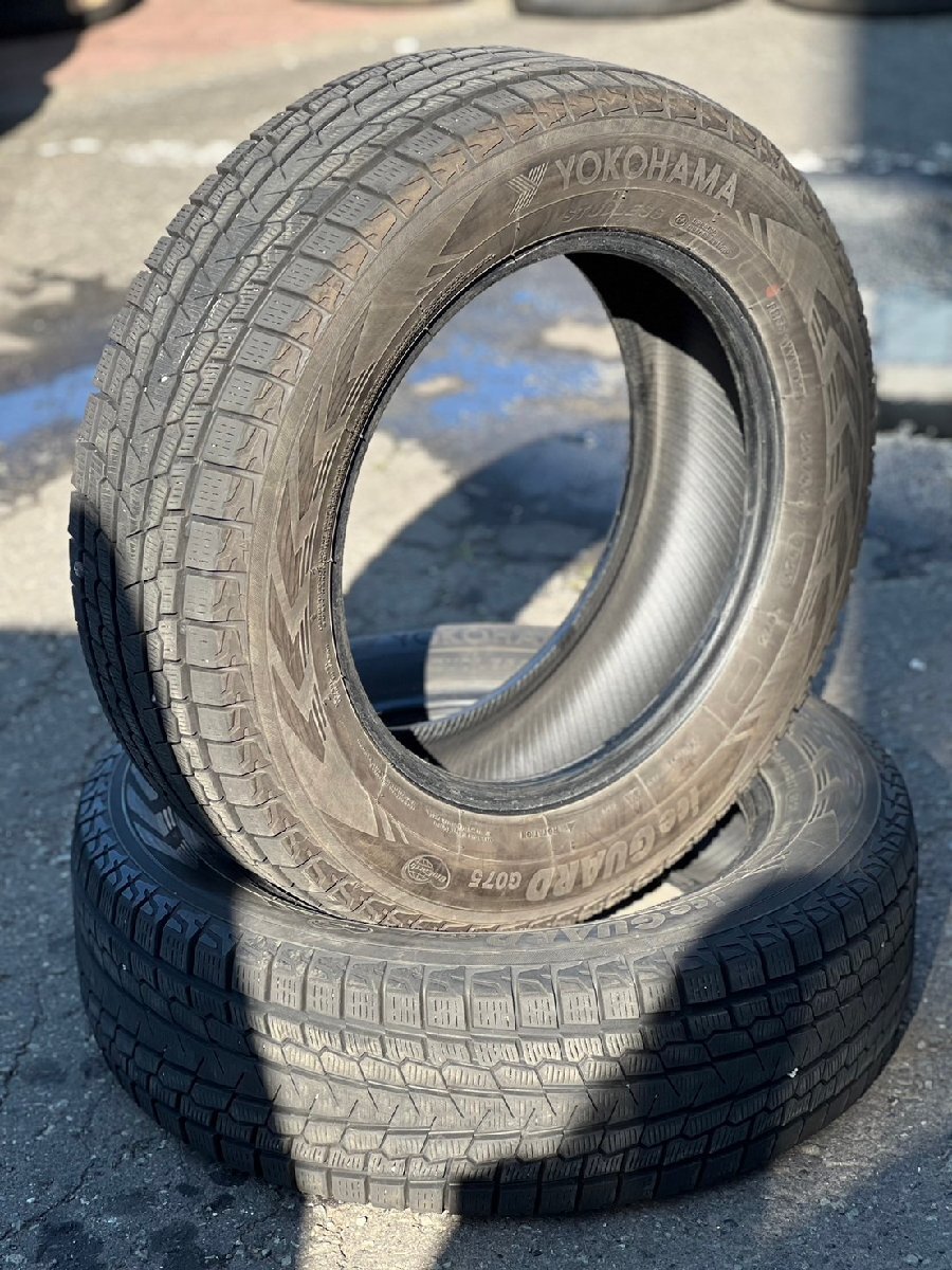 ★ ヨコハマ iceGUARD アイスガード G075 225/65R17 8分山 2021年製 17インチ スタッドレスタイヤ 2本セット 札幌 T-2303拍卖