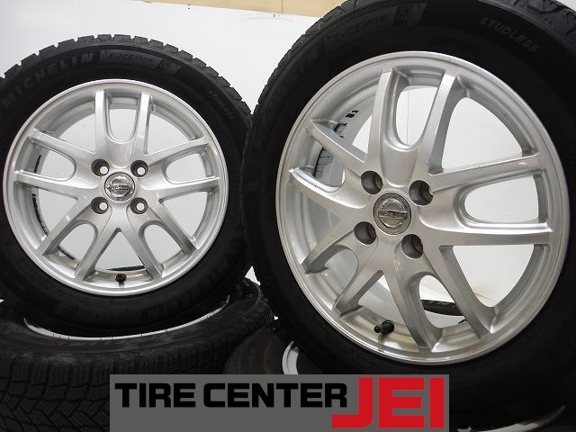 15インチ ニッサン純正 175/65R15 5.5J+40 100 コンパクトカー 中古スタッドレスタイヤホイール【4本セット】送料無料(ASA15-0973)拍卖