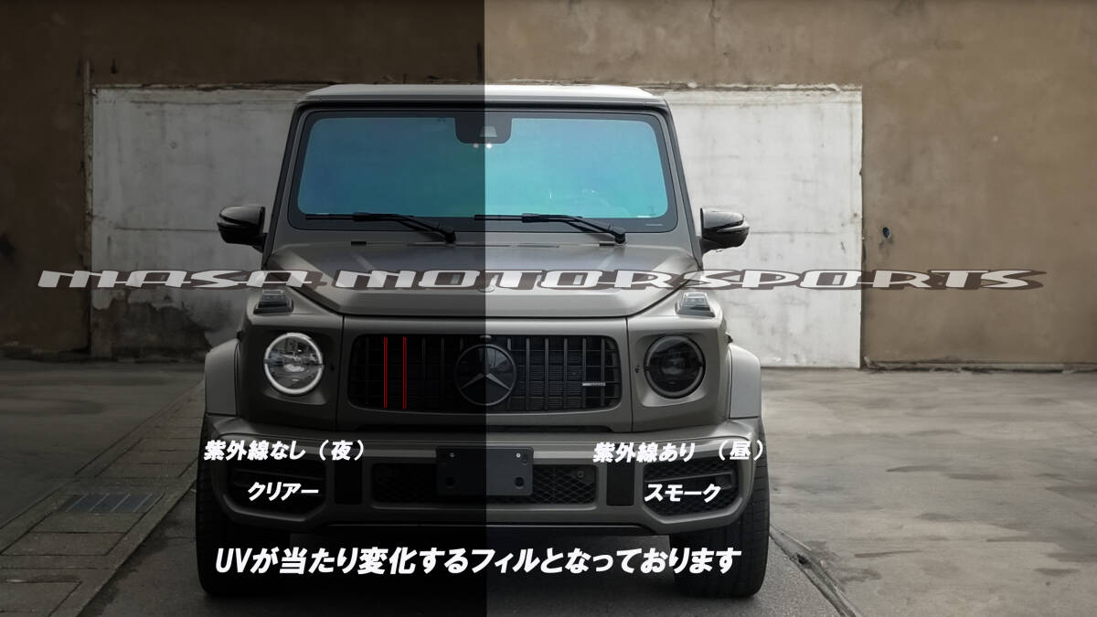 メルセデスベンツ パーツ GクラスW463A G350d G400d G550 G63AMGヘッドライトカスタムスモークプロテクションフィルム左右クスミ防止ガード拍卖