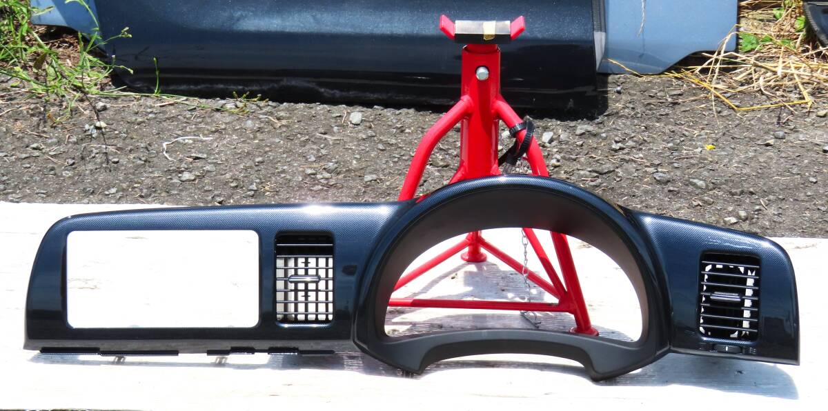 H17 CBA-ZNE10G ZNE14 ANE11W 10系 前期 ウィッシュ WISH 2WD AT 1ZZ 純正 OP? カーボン調 メーターパネルカバー / 55420-68010 / 96822km拍卖