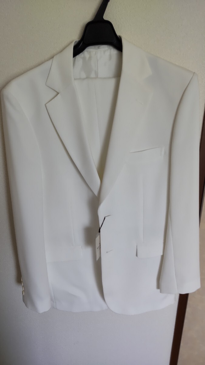 白スーツ シングル ノータックパンツ(ジャケット 3L ホスト 永ちゃん 極道 ヤーさん ヤクザ ヤッチャン チンピラ 愚連隊 暴走族拍卖