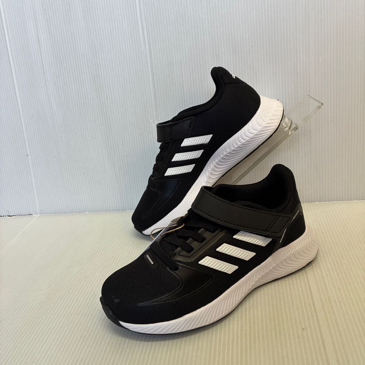 ★お買い得!!★アディダス ジュニアマジックテープ式スニーカー GX3530 ブラック 19.5㎝ ランニングシューズ 拍卖