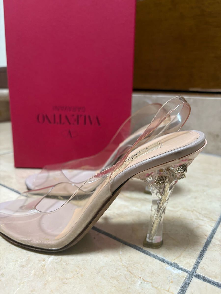 VALENTINO ヴァレンティノ クリア サンダル 箱付き拍卖