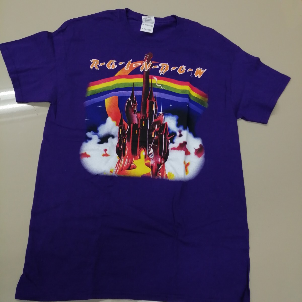 E07 バンドTシャツ レインボー RAINBOW パープル 銀嶺の覇者拍卖