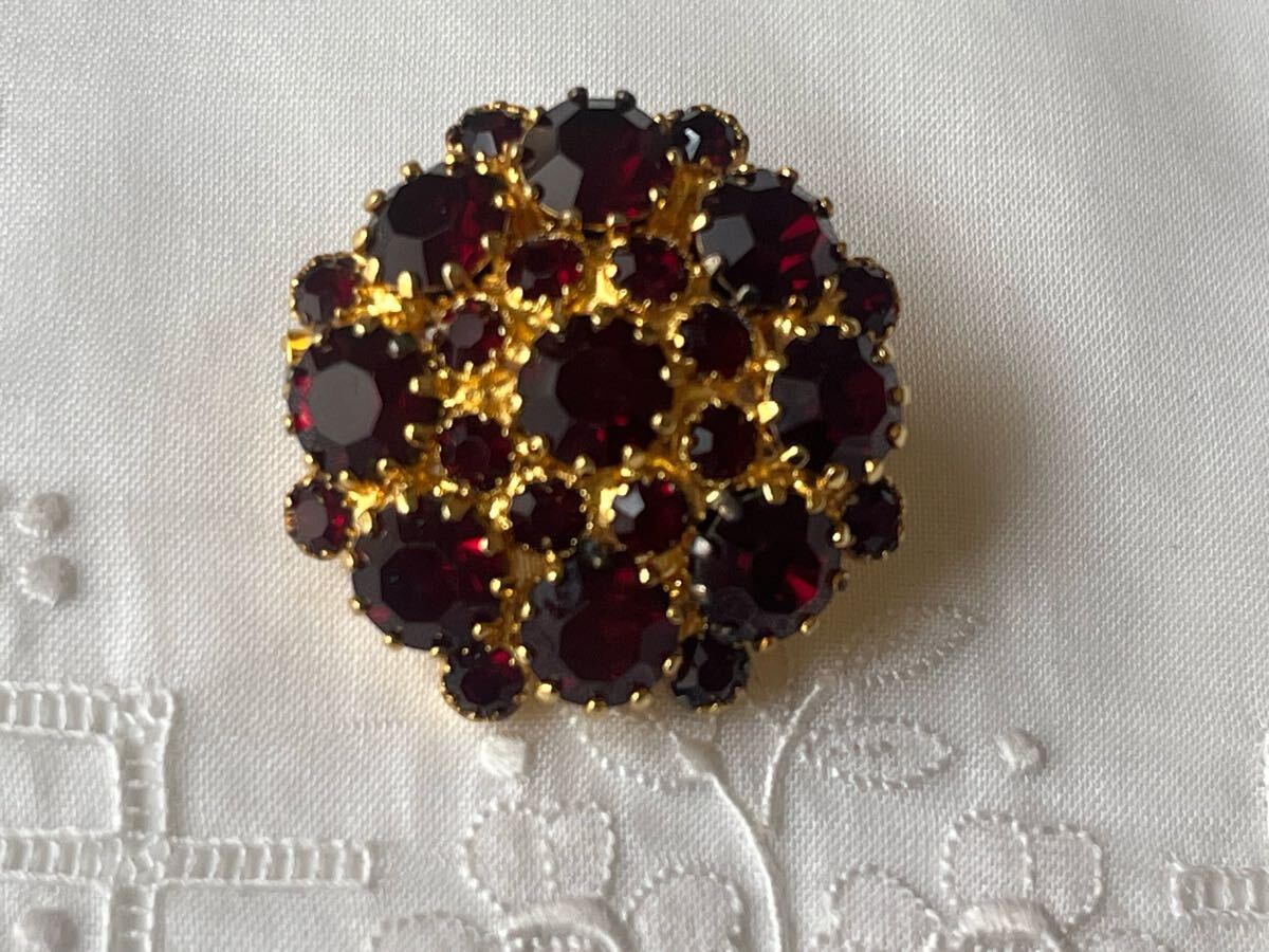 ヴィンテージ ** ラインストーンの美しいブローチ vintage brooch拍卖
