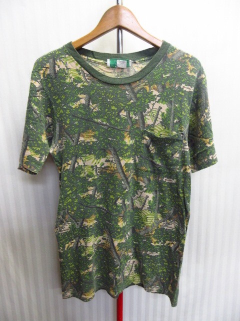 USA製 BUSHLAN 80s90sヴィンテージ 迷彩柄Tシャツ メンズS カモフラージュ柄Tシャツ ミリタリーシャツ 半袖カットソー 半袖シャツ07093拍卖