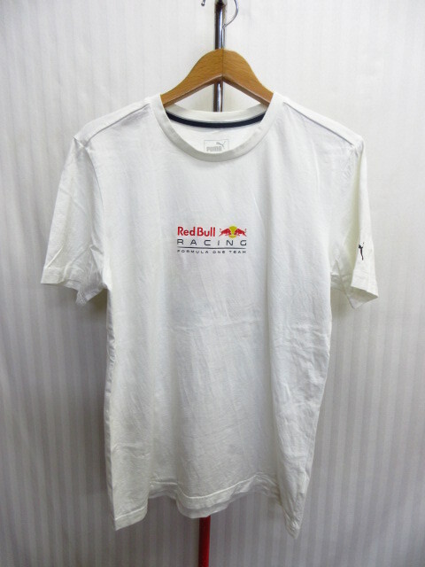 プーマ製 F1 レッドブル・レーシング Tシャツ メンズM 白Tシャツ チームシャツ スタッフシャツ レーシングシャツ 半袖シャツ 07113拍卖