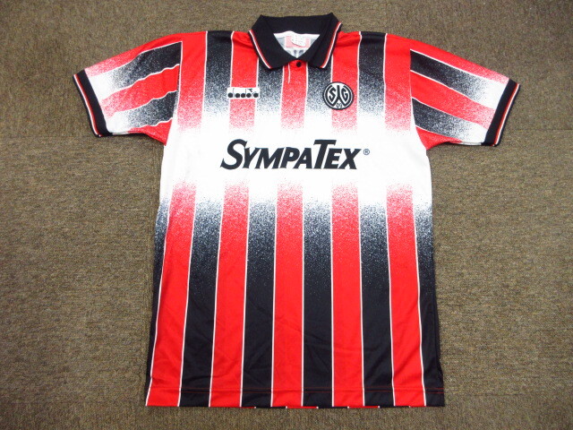 DIADORA製 ヴァッテンシャイト SG Wattenscheid 09 90sヴィンテージ ユニフォーム メンズL 半袖ゲームシャツ サッカージャージ 07182拍卖
