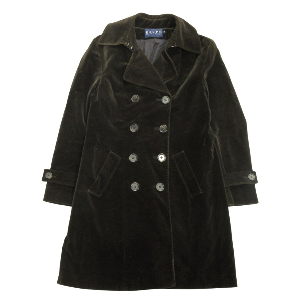 RALPH LAUREN ラルフローレン ベロア トレンチ コート ジャケット ブルゾン ベルベット 9 茶系 ブラウン拍卖