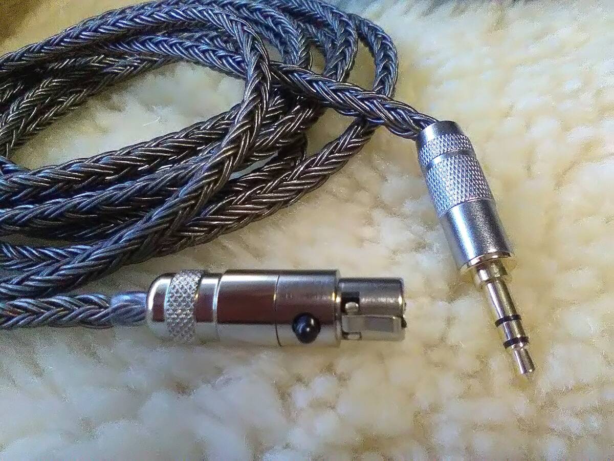 AKG対応 高音質☆3極ステレオミニ/ミニXLR 5N OCC銀メッキ ヘッドホンリーブル 1.2M 未使用品拍卖