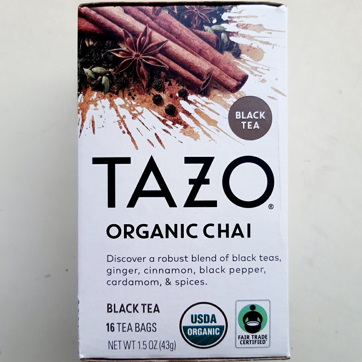 TAZO タゾ オーガニック チャイ ハーブティー 16袋 1箱拍卖