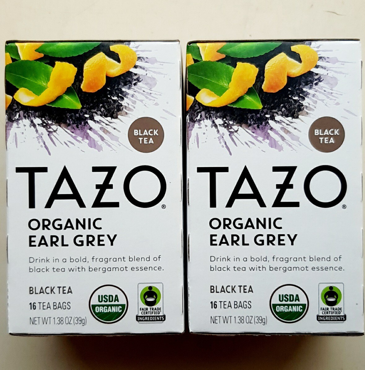 TAZO タゾ オーガニック アールグレイ ハーブティー 16袋 2箱拍卖