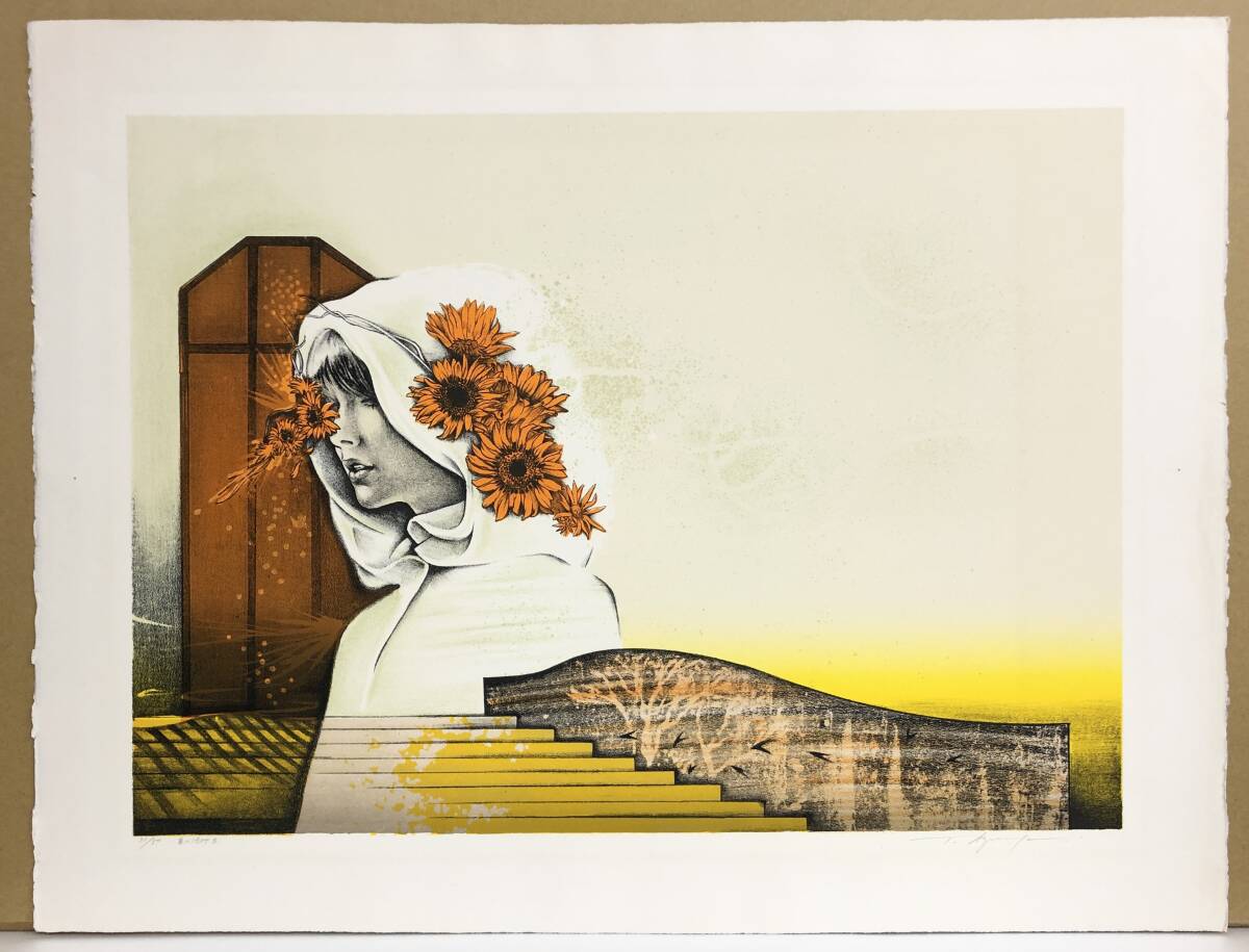 東谷武美『華の烙印 B』リトグラフ ed.21/50. 鉛筆サイン シートのみ拍卖